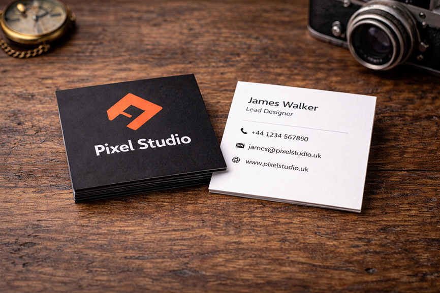 Custom Square Business Cards with Premium Print Quality