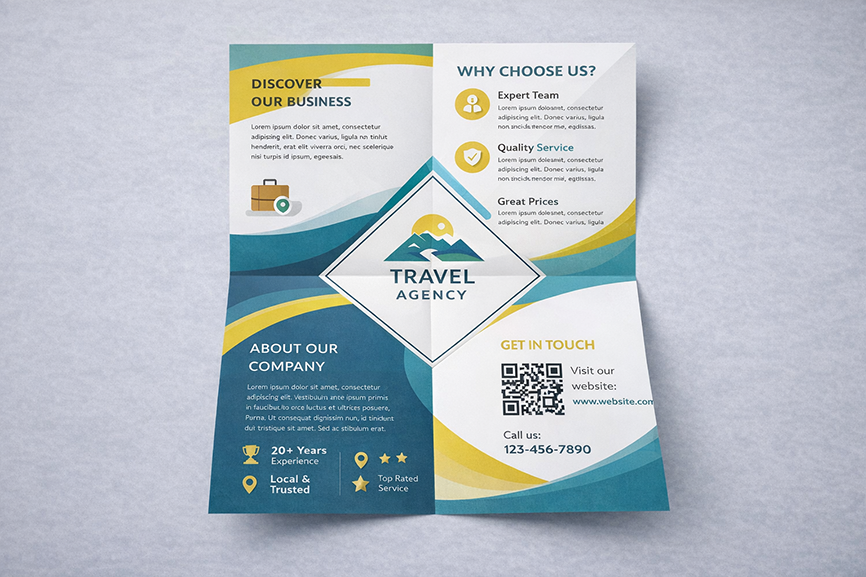 Cross Fold Leaflet Printing