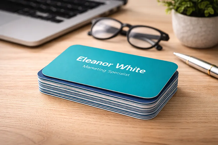 Round Corner Business Card Printing with Smooth Edges