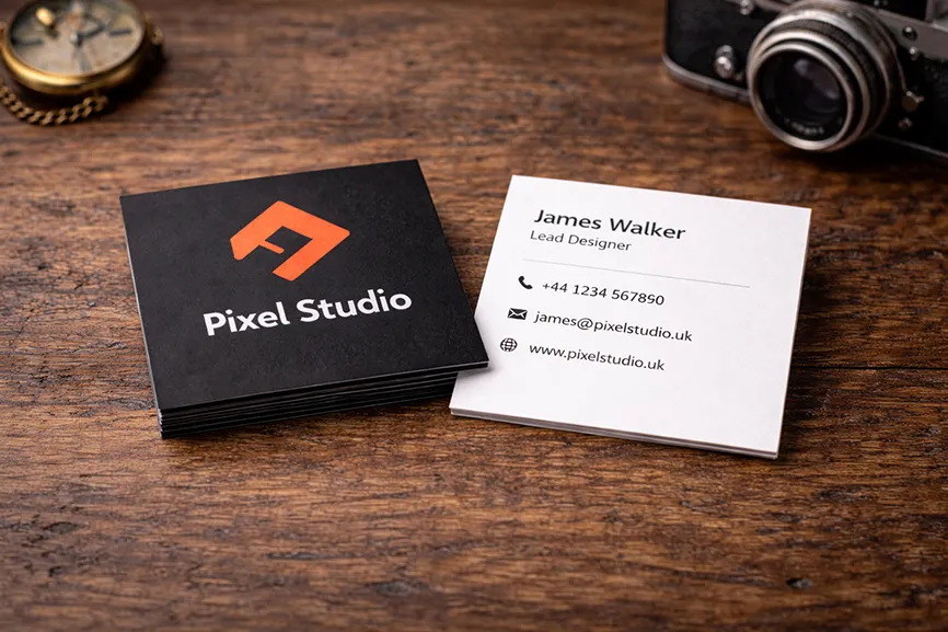 Custom Square Business Cards with Premium Print Quality